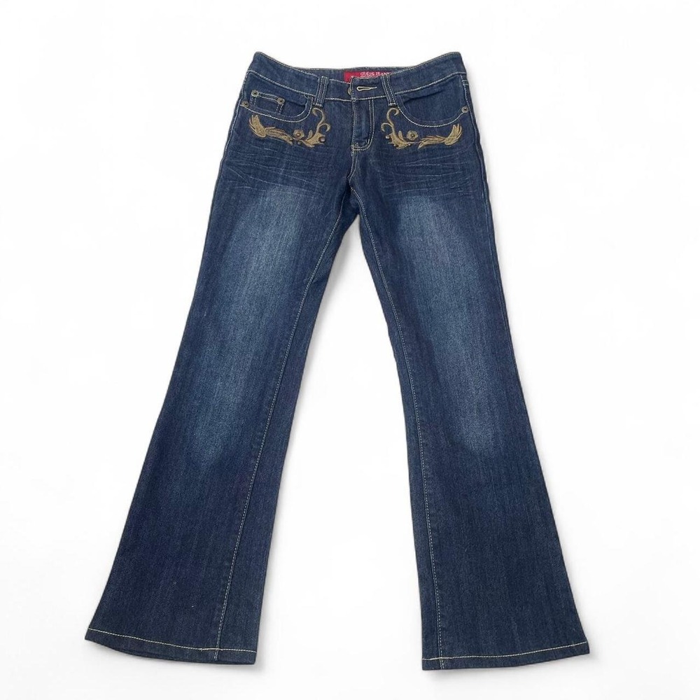 Guess bootcut with gold embroidery jeans